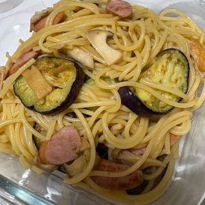 wataoの作ってみた!投稿(なすとベーコンの柚子胡椒スパゲッティ)