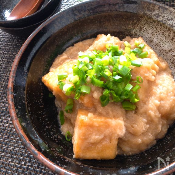 モチッと厚揚げにトロトロあんかけ旨し♡厚揚げのとろろあんかけ