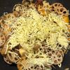 【豚こまとレンコンのキムチーズ炒め】の工程5