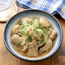 電子レンジで簡単神おかず!鶏ももと玉ねぎの甘辛煮