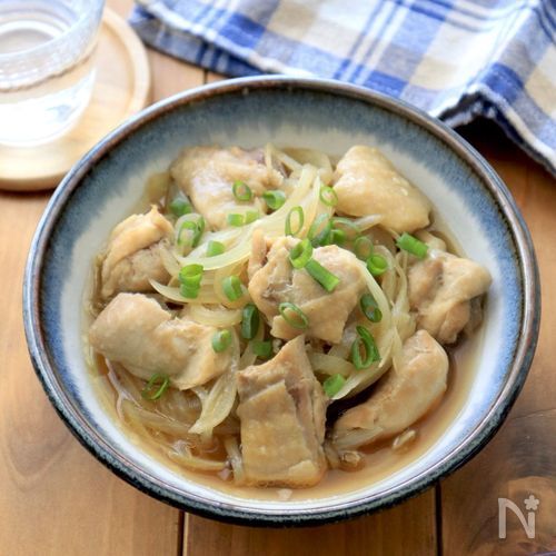 電子レンジで簡単神おかず!鶏ももと玉ねぎの甘辛煮
