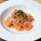 【エビとトマトのクリームパスタ】生クリーム不要！