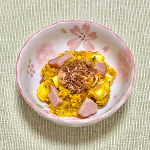 キャピタンの作ってみた!投稿(【レンジで簡単副菜】かぼちゃとベーコンマヨサラダ)