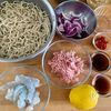火を使わずに!ヤムウンセン風サラダそばの下準備