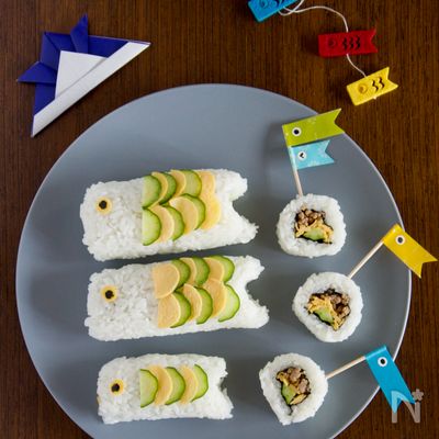 こいのぼりの巻きまきご飯