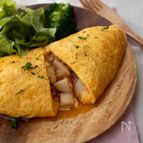 ケチャップでお手軽！ポテトとツナのイタリアンオムレツ