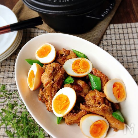 黒酢でとろける柔らかさ♪手羽元のたまり醤油煮［ストウブ調理］