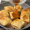 もちっととろーり♬豚こまチーズの油揚げ包み焼き♬の工程5