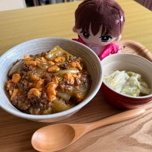 まつりかの作ってみた!投稿(【白菜とひき肉のとろたまあんかけ】男子喜ぶ/丼にも♡︎)