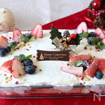 ヘルシー♪簡単♪クリスマススコップケーキ
