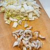 白菜とちくわのだしミルク煮の工程1