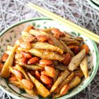 【ごぼうとナッツの甘辛炒め】5分！カリポリ止まらない♪