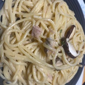 845109の作ってみた!投稿(ワンパンで松茸ツナマヨパスタ)