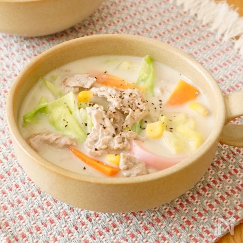 【みそちゃんぽんスープ】野菜たっぷり！