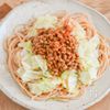 ひと皿でお腹いっぱい！キャベツ納豆パスタ
