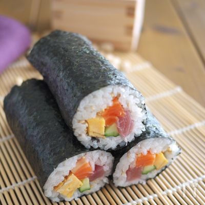 【節分に！】簡単♪まぐろサーモンの海鮮恵方巻き