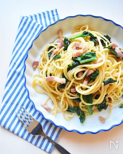 ほうれん草の和風パスタ