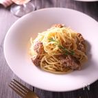 ワンパンで楽々♪皮無しソーセージ【サルシッチャ】のパスタ