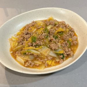 766604の作ってみた!投稿(白菜と豚ひき肉だけ！＊麻婆白菜＊無水調理)
