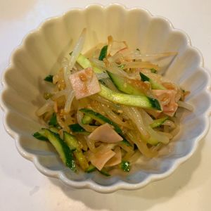 みわの作ってみた!投稿(＼さっぱり♪／もやしときゅうりの梅ドレッシングサラダ)
