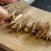 プリプリささみと新ごぼうの【味噌マヨチーサラダ】の下準備