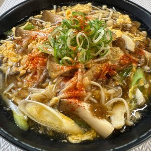 楽ラク手抜キッチン🐶🐾の作ってみた!投稿(腸がよろこぶ⭐︎きのこたっぷり！とろ玉うどん⭐︎)