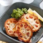 れんこんとベーコンのペッパーチーズ挟み焼き【#おつまみ】