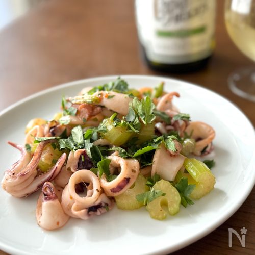 イカとセロリの炒めもの