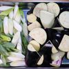 行列の定食屋さんの🍚豚バラなすと白ねぎの焦がし味噌炒め🤩の工程1