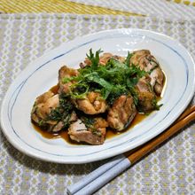 大葉の大量消費「鶏もも肉のポン酢炒め大葉和え」