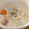 まゆのの作ってみた!投稿(ほっこり簡単♩【冷蔵庫の余り物で根菜ミルクスープ】)