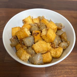 さらの作ってみた!投稿(こんにゃくと厚揚げの甘辛ごま和え)
