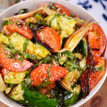 つめた～い夏野菜の🤭💕にんにくごま油＆塩昆布和え🥗