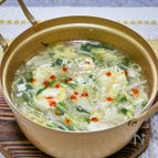 エノキと水菜のシャキシャキとろ〜りスープ