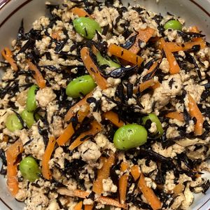 くだもの大好き🧡の作ってみた!投稿(【もめん豆腐と鶏ひじきの炒り煮】栄養満点💯)