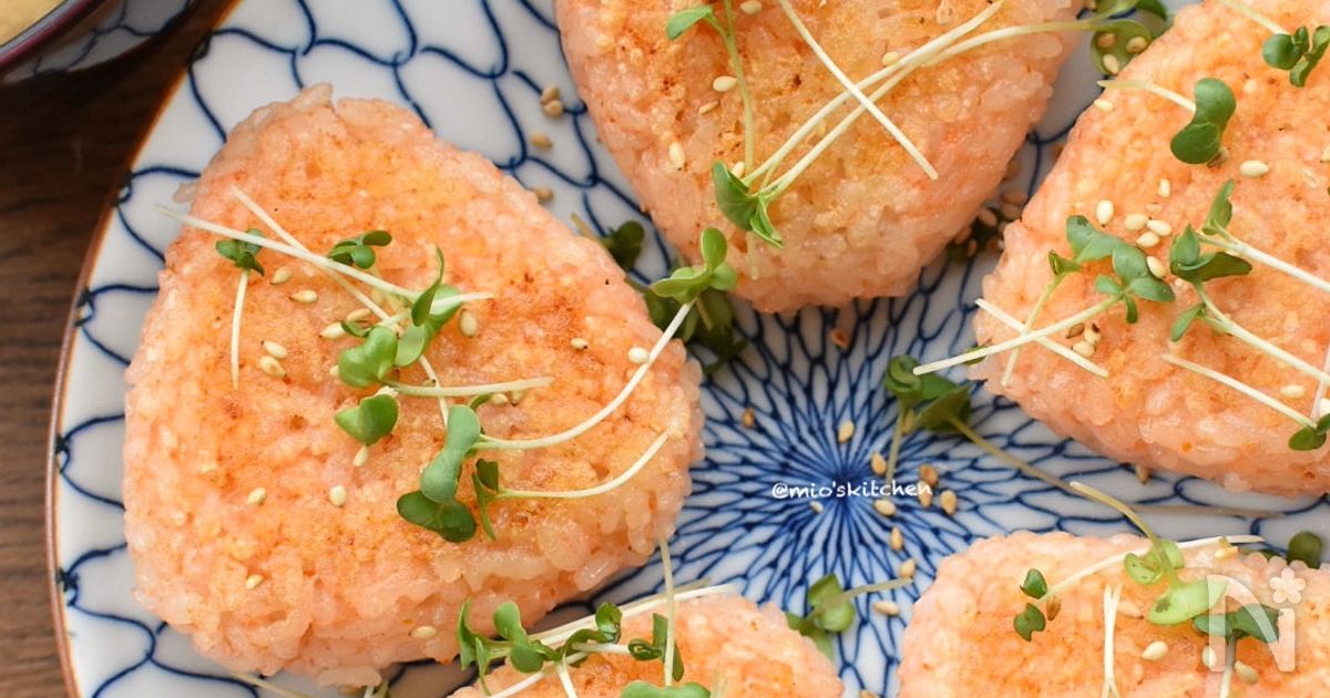 辛旨っ♡たらこチーズバターな焼きおにぎり♡