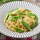 【さやえんどうのペペロンチーノ】春野菜が主役のパスタ