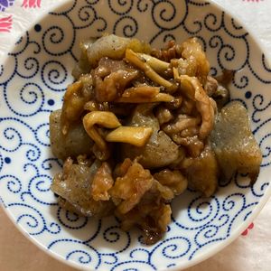 万福の作ってみた!投稿(簡単ダレ《こんにゃくときのこのバリ旨炒め》)