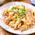 【豚こまキャベツのピリ辛味噌炒め】ご飯が進む節約おかず！