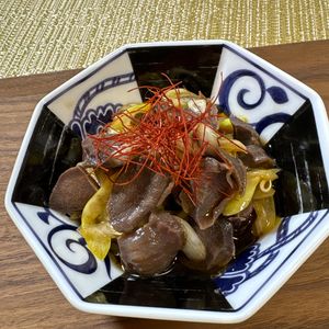 楽ラク手抜キッチン🐶🐾の作ってみた!投稿(砂肝とネギの居酒屋風 さっぱりネギ和え)