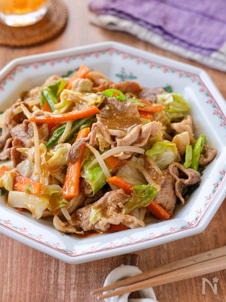 豚こま肉と野菜のスタミナ炒め