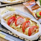 とろ〜りチーズが美味しい！『キャベツとトマトの包み蒸し』