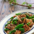 鶏肉とピーマンの塩昆布おかかマヨ炒め
