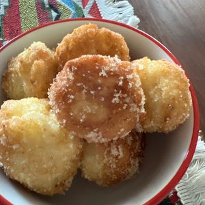 こめちゃんの作ってみた!投稿(【サクサクふわふわお豆腐ドーナツ】卵なしで簡単！)