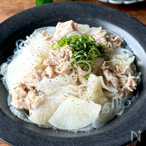 春雨戻さずレンジ10分!ほっこり味♪【豚大根のうま塩春雨煮】