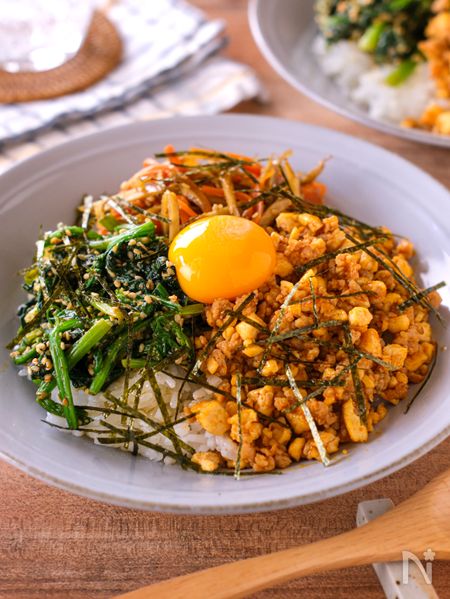 豆腐そぼろの和風ビビンバ