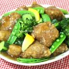 グリーンな野菜de酢豚