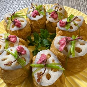 楽ラク手抜キッチン🐶🐾の作ってみた!投稿(おめかしいなり寿司・ハレの日やおもてなしにも🌸)