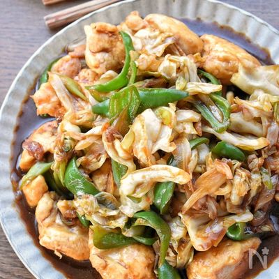 【胸様レシピ】甜麺醤香る♡旨じゅわっ♡胸肉de回鍋肉♡