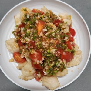 とももの作ってみた!投稿(【サルサソースチキン】ピリッとさっぱりソースがやみつきに！)